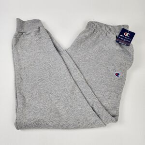 Champion Men’s Oxford Gray Fleece Jogger Sweatpants Large NWT